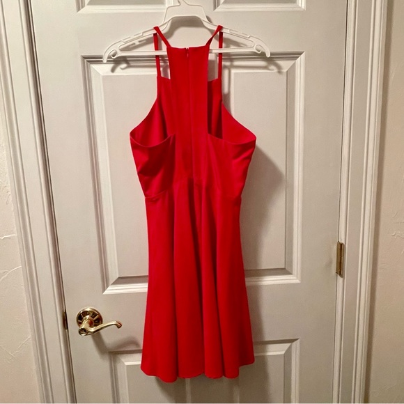Lulu’s Red Halter Skater Dress, Racerback | Size Small - Picture 2 of 8